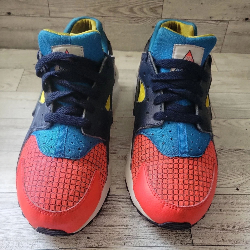 Huarache Run‎ GS 6.5Y Kids Shoes Sneakers BQ7096-600 Crimison/Obsidian
